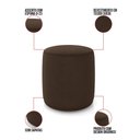 Ver imagem 5 de Sofá Namoradeira com Poltrona e Puff Orgânico Sala Malu Suede Marrom M11 - D’Rossi