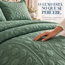 Ver imagem 6 de Conjunto Cama King Mallory 300 Fios Bordada 3 Peças:Verde
