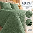 Ver imagem 2 de Conjunto Cama King Mallory 300 Fios Bordada 3 Peças:Verde
