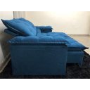 Ver imagem 6 de Sofá 2 Lugares Retrátil e Reclinável 1,80 Metros Alpoim Estofados Azul 206 Athenas