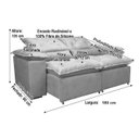 Ver imagem 4 de Sofá 2 Lugares Retrátil e Reclinável 1,80 Metros Alpoim Estofados Azul 206 Athenas