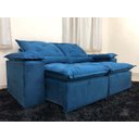 Ver imagem 2 de Sofá 2 Lugares Retrátil e Reclinável 1,80 Metros Alpoim Estofados Azul 206 Athenas