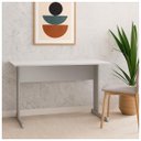 Ver mais imagens de Mesa Escritório 1,50×0,60m – sem Gavetas – Job – Cinza/Cinza – 43098