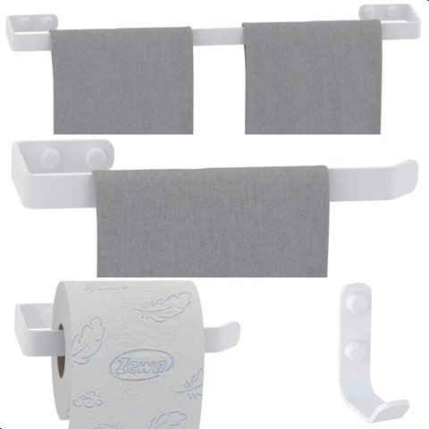 Acessórios  Banheiro 4 Peças Branco