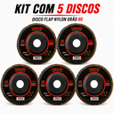 Ver imagem 2 de Kit 5 Disco Flap 4.1/2" (G80) Premium - Tubarão