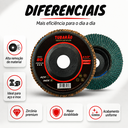 Ver imagem 5 de Kit 5 Disco Flap 4.1/2" (G80) Premium - Tubarão