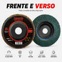 Ver imagem 3 de Kit 5 Disco Flap 4.1/2" (G80) Premium - Tubarão