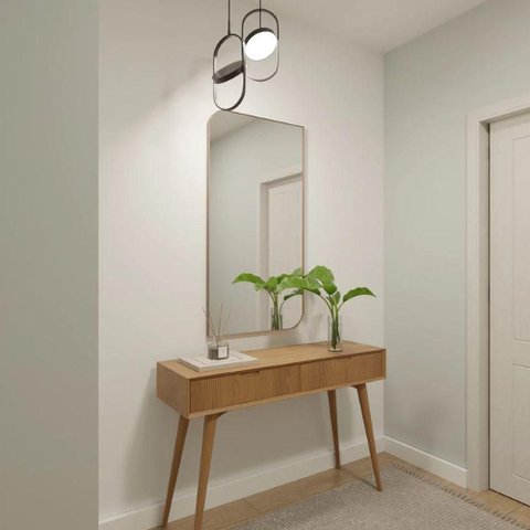 Espelho Orgânico Moldura Couro 110x50cm 150x60cm 170x70cm Corpo Inteiro Quarto Sala 110cm X 50cm