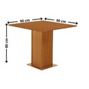 Ver imagem 3 de Conjunto Mesa de Jantar 90cm com 4 Cadeiras Estofadas Multimóveis Crrft-CON048 Madeirado/Bege