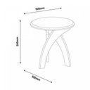 Ver imagem 3 de Conjunto 2 Peças Sala Estar Apoio e Mesa de Centro Jade Marrom Pinho/Off White