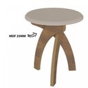 Ver mais imagens de Conjunto 2 Peças Sala Estar Apoio e Mesa de Centro Jade Marrom Pinho/Off White