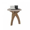 Ver imagem 6 de Conjunto 2 Peças Sala Estar Apoio e Mesa de Centro Jade Marrom Pinho/Off White
