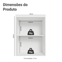 Ver imagem 2 de Armário Aéreo 50cm 1 Porta Branco Glamy Madesa
