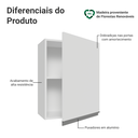 Ver imagem 3 de Armário Aéreo 50cm 1 Porta Branco Glamy Madesa