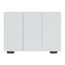 Ver imagem 7 de Aparador Buffet 3 Portas com Pés Quadrados Veneza Multimóveis V1010 Branco/Preto