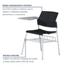 Ver imagem 6 de Kit 2 Cadeiras Escolar com Prancheta e Suporte para Livros Movie