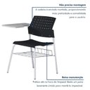 Ver mais imagens de Kit 2 Cadeiras Escolar com Prancheta e Suporte para Livros Movie