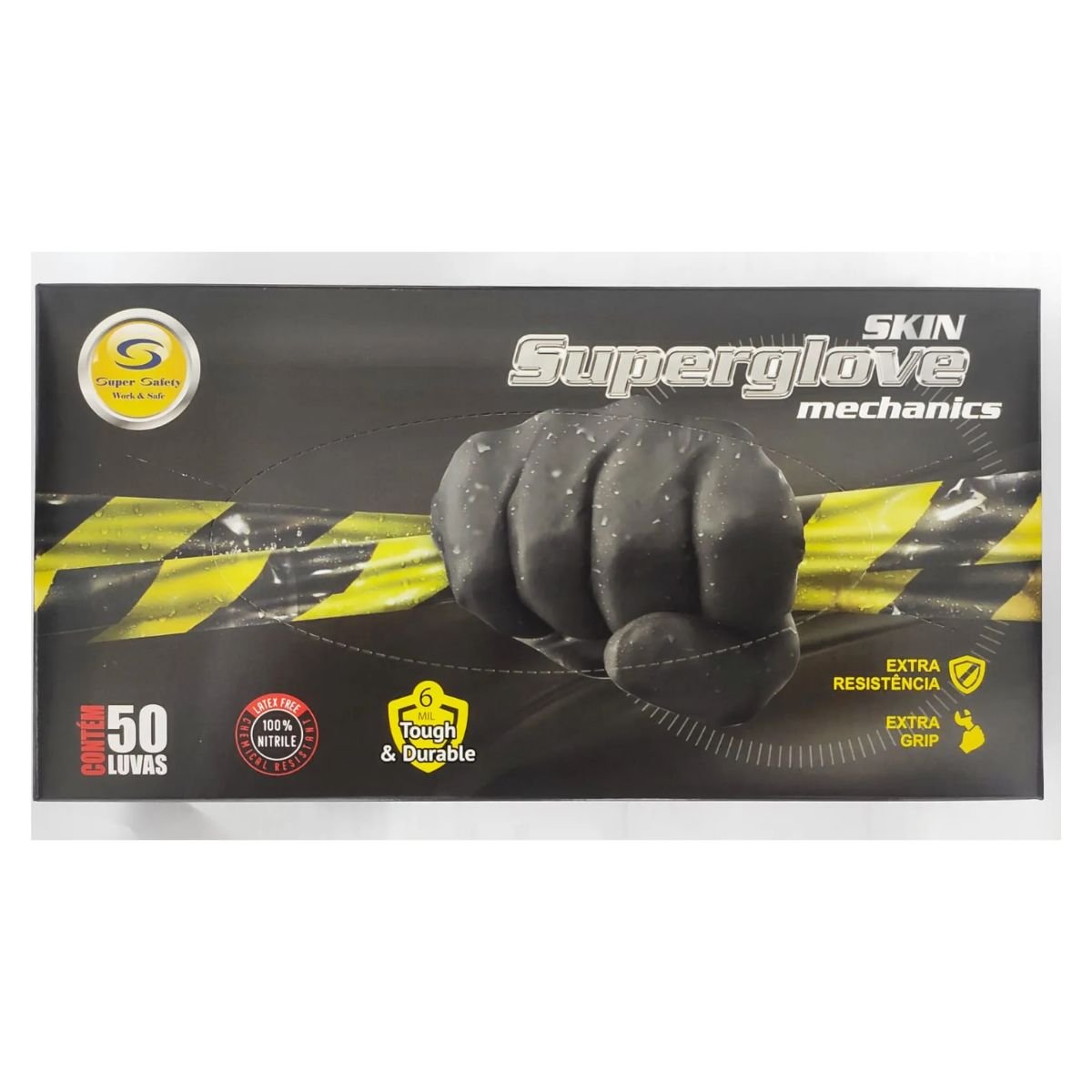 Luva Nitrílica Superglove Black Caixa com 50 Ca 38645 Super Safety - 5