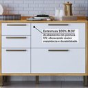 Ver imagem 5 de Armário de Cozinha Modulada com Balcão e Tampo 11 Portas 5 Gavetas Ágata 100% Mdf Vidro Reflecta Amê