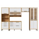 Ver imagem 2 de Armário de Cozinha Modulada com Balcão e Tampo 11 Portas 5 Gavetas Ágata 100% Mdf Vidro Reflecta Amê
