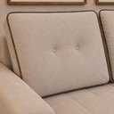 Ver imagem 2 de Sofá de Canto 5 Lugares com Puff Malibu Suede Aveludado Bege e Marrom