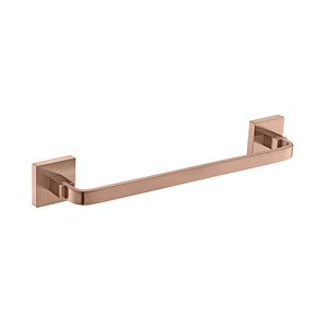 Porta Toalha De Rosto Barra 30 cm - Quadrado Em Latão Rose Gold Fosco HB-A0128RF Harmony Toalheiro d