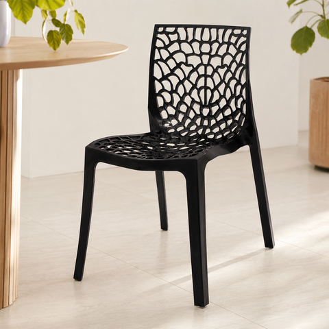Cadeira Gruvyer em Polipropileno para Sala, Cozinha e Jantar: Design Italiano