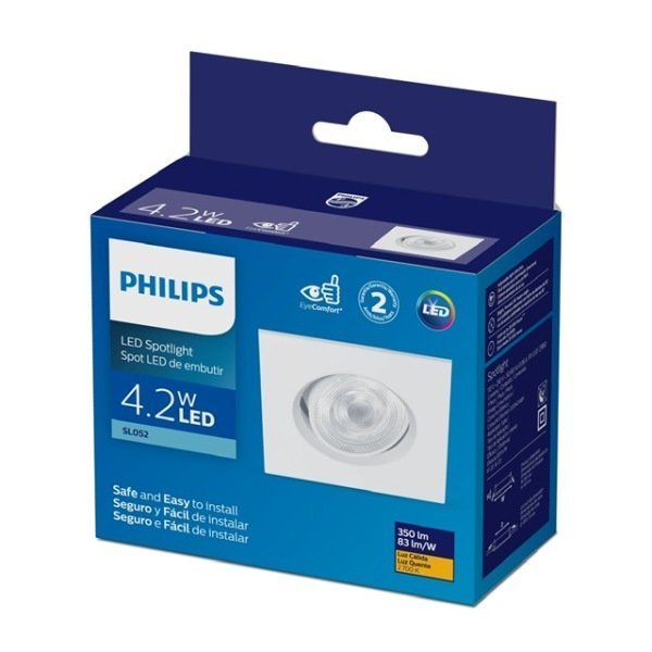 LED SpotKit SL052 Quadrado 6,2W 2700K 500LM 100-240V - 2