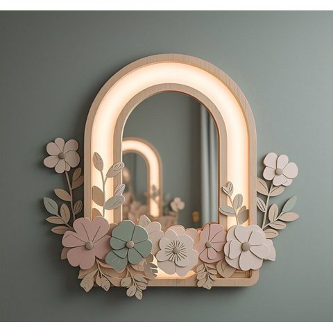 Luminária Espelho Floral