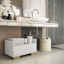 Ver imagem 7 de Gabinete Armário Banheiro 60cm Multimóveis V3625 Branco/Natural