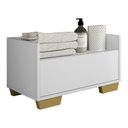 Ver imagem 1 de Gabinete Armário Banheiro 60cm Multimóveis V3625 Branco/Natural