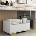 Ver imagem 2 de Gabinete Armário Banheiro 60cm Multimóveis V3625 Branco/Natural