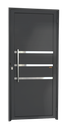 Ver imagem 1 de Porta Alumínio Lambril c/Friso c/Puxador e.Cinza 100 Brimak