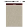 Poltrona Mona Luxo Madeira Maciça Tecido Linho Bege Claro - 4