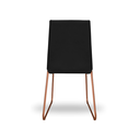 Ver imagem 4 de Cadeira Decorativa Sala de Jantar Estar Base Bronze Veludo Preto