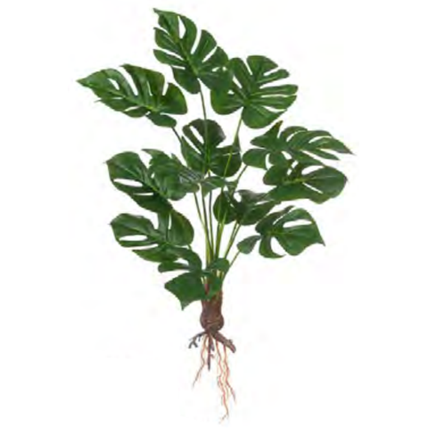 Planta Árvore Artificial Costela de Adão C/raiz X12 Verde 60cm