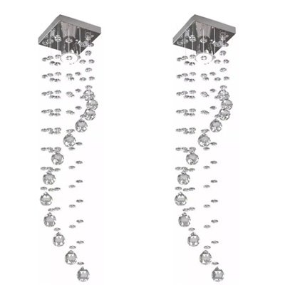 Kit C/2 Luminárias Em Espiral Para Lavabo, Com 60cm De Altura - 1