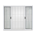 Ver imagem 2 de Jlt Vitro 4 Folhas sem Bandeira e com Grade C/ Vidro Liso Branco - Economica - 100x150 (0428)