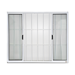 Jlt Vitro 4 Folhas sem Bandeira e com Grade C/ Vidro Liso Branco - Economica - 100x150 (0428) - 2