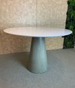 Ver imagem 3 de Mesa de Jantar Cone Cimento Queimado 80 Cm Tampo Laqueado Personal Decor Mesa de Jantar Cone Redonda