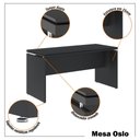 Ver imagem 2 de Conjunto de Escritório 2 Peças Mesa Gaveteiro 2 Gavetas Oslo