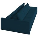 Ver mais imagens de Sofá Ilha Modular com Puff para Sala Living 342cm Georgia K04 Veludo Azul - Mpozenato