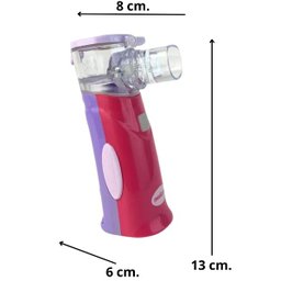 Inalador Nebulizador Portatil MESH Colors BABY Recarregavel Medicate Rosa - 3
