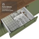 Ver mais imagens de Balcão de Cozinha 60 cm 3 Gavetas (sem Tampo) Rustic/Verde Vik Madesa
