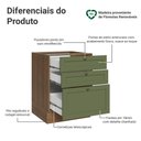 Ver imagem 3 de Balcão de Cozinha 60 cm 3 Gavetas (sem Tampo) Rustic/Verde Vik Madesa