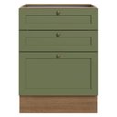 Ver imagem 4 de Balcão de Cozinha 60 cm 3 Gavetas (sem Tampo) Rustic/Verde Vik Madesa