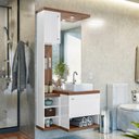 Ver imagem 2 de Conjunto Armario para Banheiro Turim Amendoa