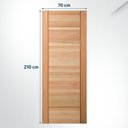 Ver imagem 2 de Folha de Porta Maciça em Eucalipto Acabamento Natural 210x70cm PM95 Clean Cruzeiro Portas
