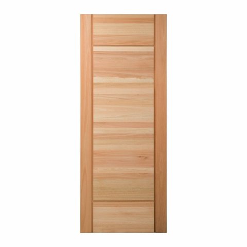 Folha de Porta Maciça em Eucalipto Acabamento Natural 210x70cm PM95 Clean Cruzeiro Portas