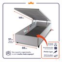 Ver imagem 3 de Box Baú Branco Solteiro 88x188x45 - King House